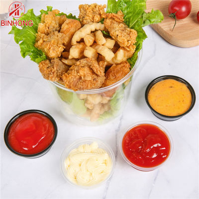 Mini Round 0.5OZ Disposable Plastic Cup Untuk Mencelupkan Saus