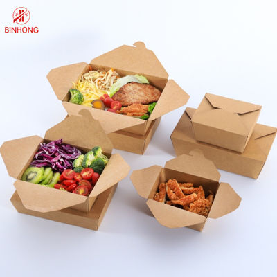 Packing Spot UV Paper Take Away Box Sekali Pakai Untuk Restoran