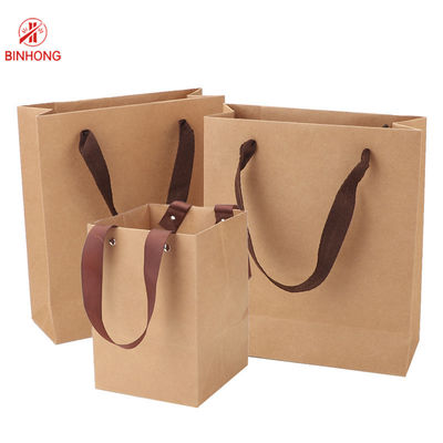 Ukuran Kustom Tas Kertas Kraft Twisted Handle ODM