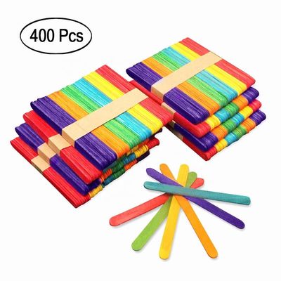 Popsicle Stick Berwarna Poplar 4.5Inch Untuk Kerajinan DIY