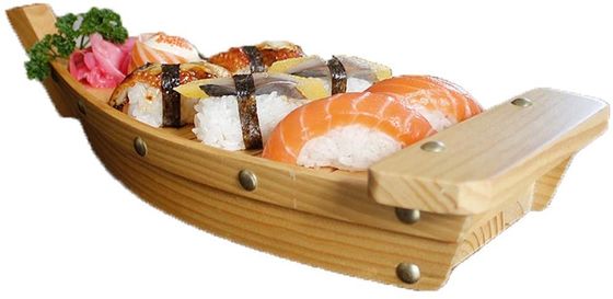 Double Layers 24.5 * 11.5cm Sushi Boat Tray Untuk Restoran
