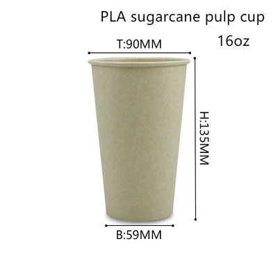 Cangkir Minum Kertas PLA Serat Bambu Biodegradable ISO9001