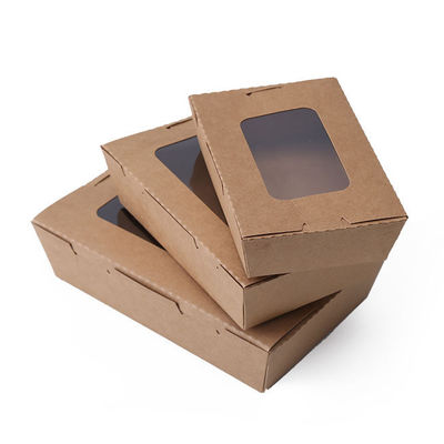 4 Kompartemen yang Disesuaikan Mengambil Kertas Bento Box Anti Bocor