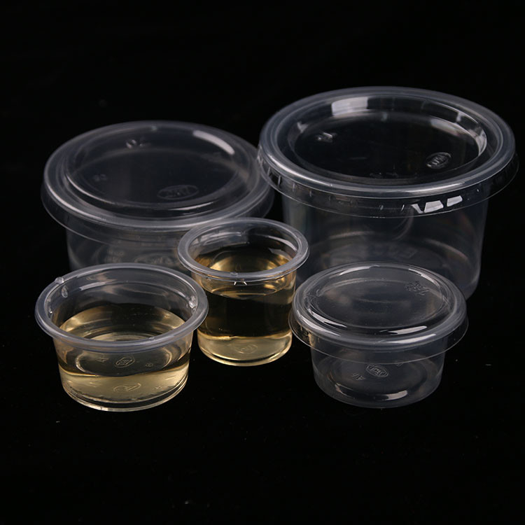 Mini PP Plastik Sekali Pakai Saus Cup Clear 1oz 3oz 4.5oz