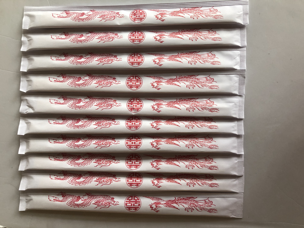 21CM -24CM TENSOGE Sumpit Bambu Sekali Pakai dengan kertas penuh dibungkus untuk Makanan Cina