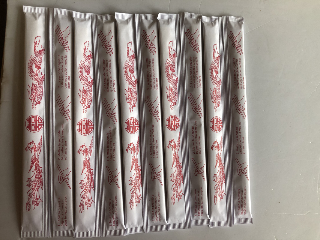 21CM -24CM TENSOGE Sumpit Bambu Sekali Pakai dengan kertas penuh dibungkus untuk Makanan Cina
