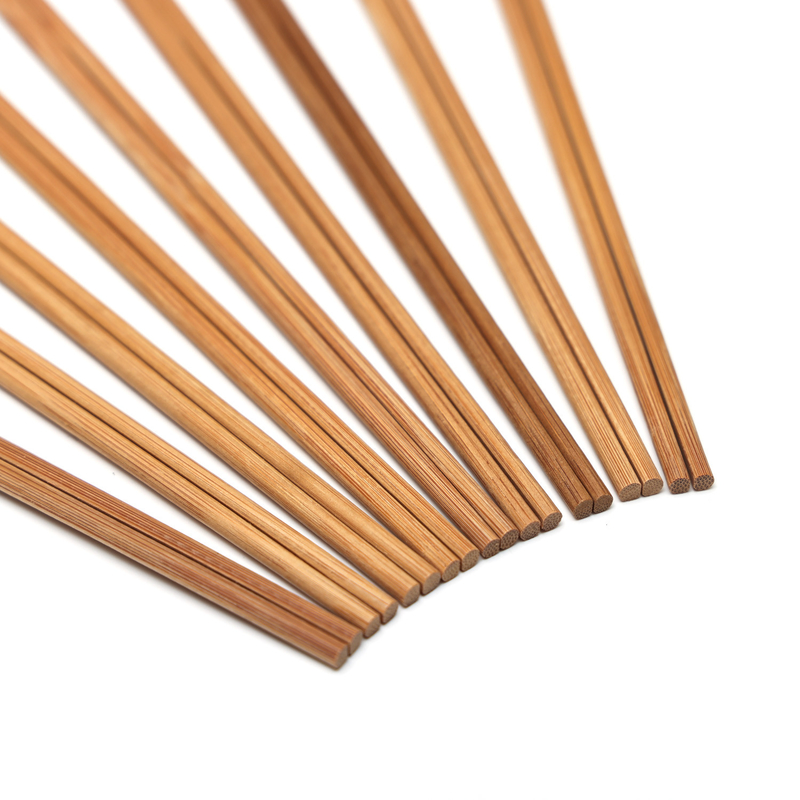 Sumpit Bambu Warna Coklat Atau Karbonisasi 21cm/24cm 4.8mm-5.0mm