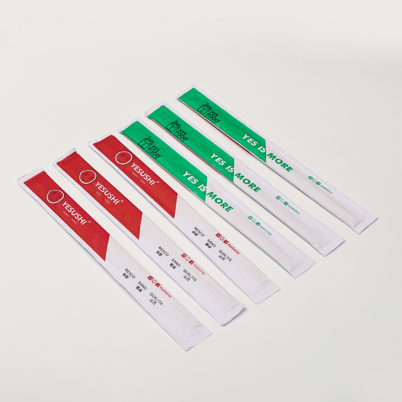 Eco-Friendly Natural Bamboo Chopsticks Sushi chopsticks dengan bungkus kertas full paper twins chopsticks