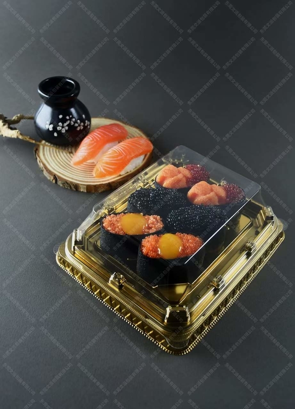 Kotak Sushi Tradisional Jepang dalam Plastik untuk Layanan Makanan dan Buah