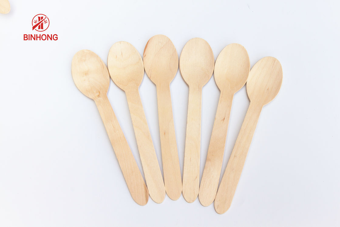 No Toxins 160mm Wooden Disposable Forks Untuk Pesta