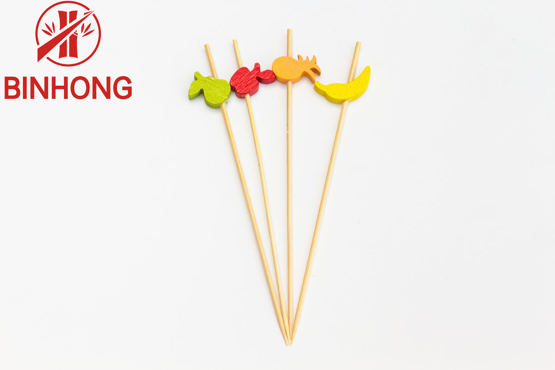 100% Bambu Alami AB Grade 7cm Beaded Toothpicks