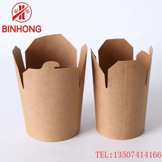 Kertas Daur Ulang Stackable 45oz Kraft Takeaway Boxes