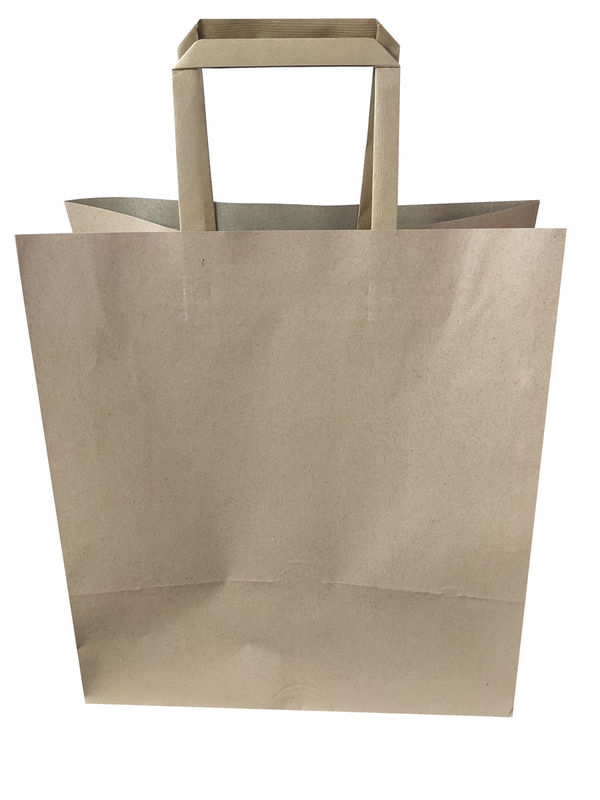 Ramah Lingkungan 110gsm 16x6x12 '' Tas Kraft Daur Ulang