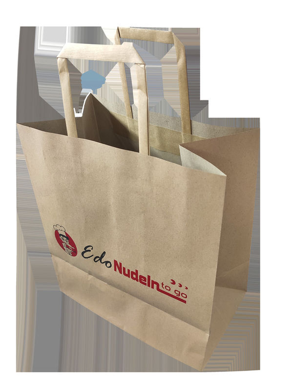 Ramah Lingkungan 110gsm 16x6x12 '' Tas Kraft Daur Ulang