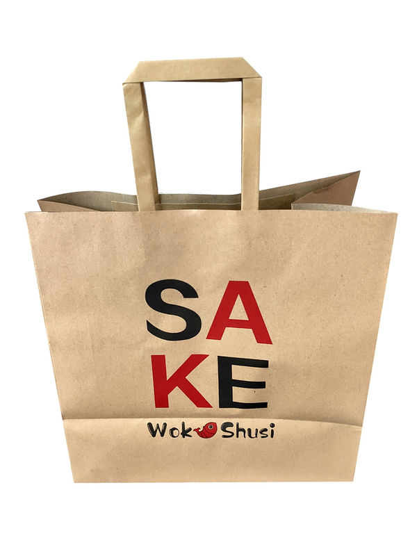 Tas Kertas Kraft 27cm Flat Bottom Sekali Pakai