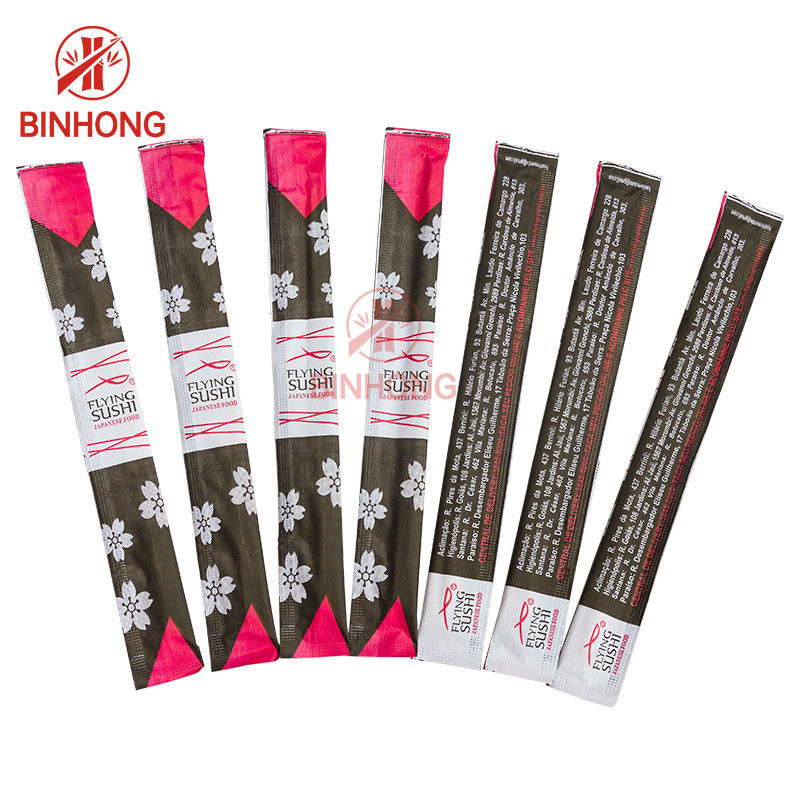 Sumpit Logo Kustom Tensoge Bambu yang Dibungkus Secara Individual 23cm