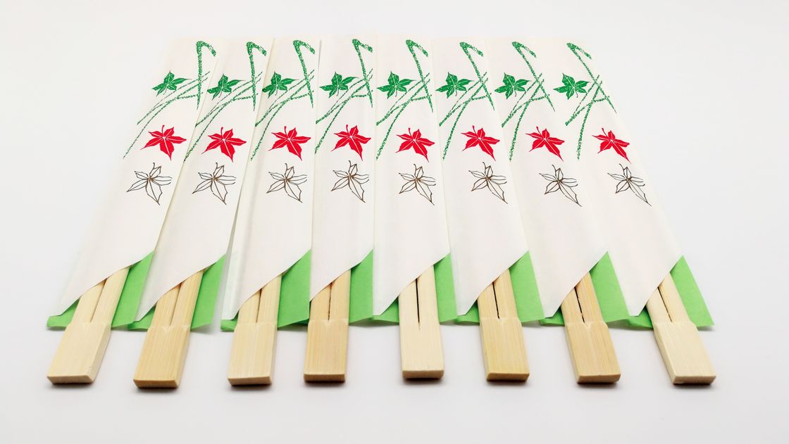 Pasokan langsung dari dasar TWINS Dispossiable Bamboo Chopsticks dengan setengah kertas dibungkus untuk Makanan Cina