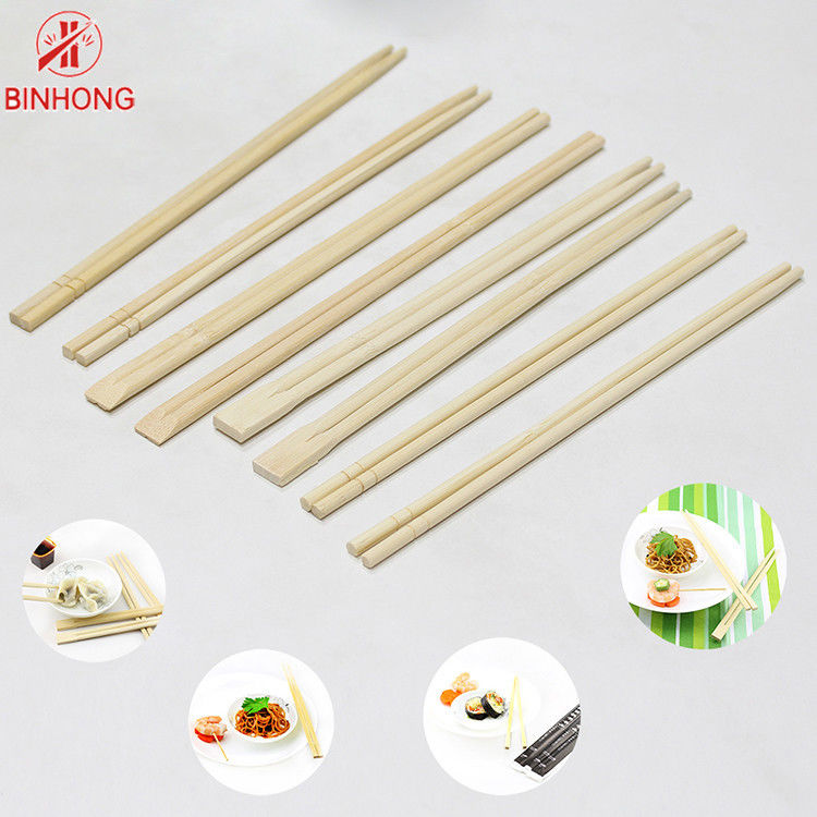 21CM -24CM TWINS Dispossiable Bamboo Chopsticks dengan setengah kertas dibungkus untuk Makanan Cina