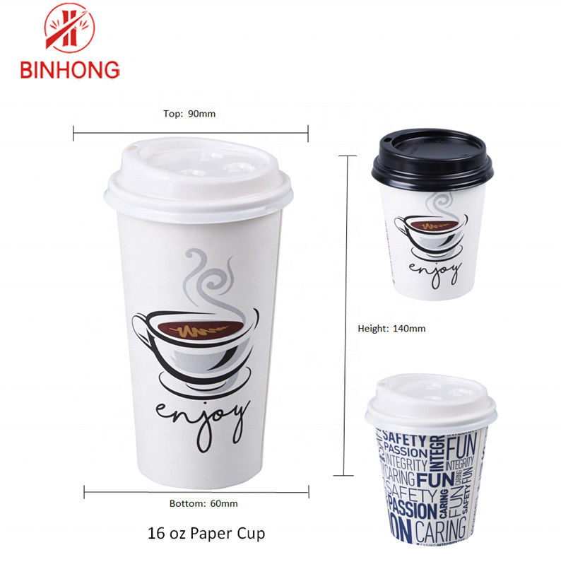 Logo Kustom Dicetak Warna 8 Oz Wadah Piala Kertas Sekali Pakai