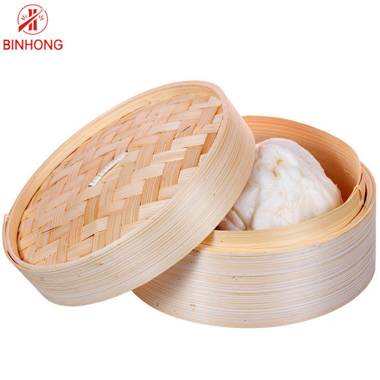 Alat Dapur Alami 2 Tier 12 Inch Mini Bamboo Steamer