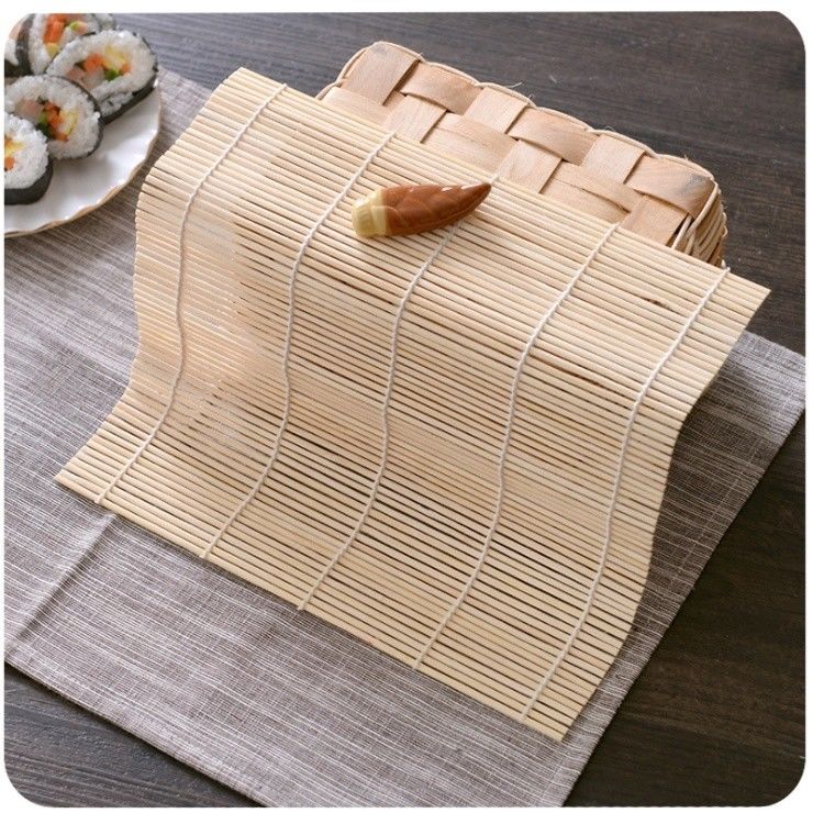 Warna Alami Tahan Lama 27cm Bamboo Rolling Mat