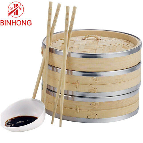 Keranjang Steamer Bambu SS Edge 18cm yang Tahan Lama