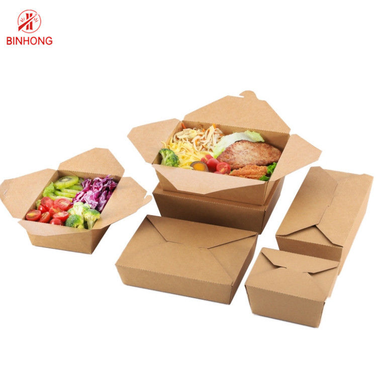 Packing Spot UV Paper Take Away Box Sekali Pakai Untuk Restoran
