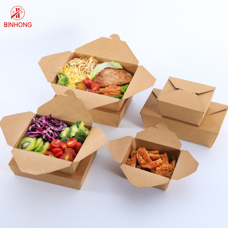 Packing Spot UV Paper Take Away Box Sekali Pakai Untuk Restoran