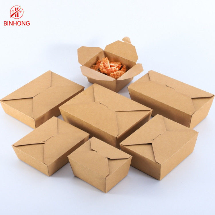 Packing Spot UV Paper Take Away Box Sekali Pakai Untuk Restoran