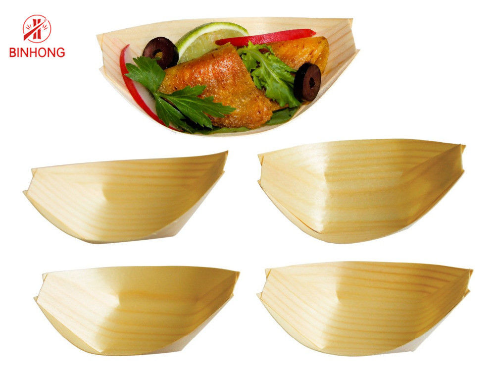 Permukaan Halus 15cm Sushi Boat Tray Untuk Dapur