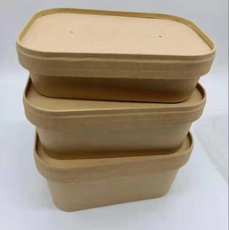Kotak SGS Paper Take Away Kotak Sekali Pakai Biodegradable