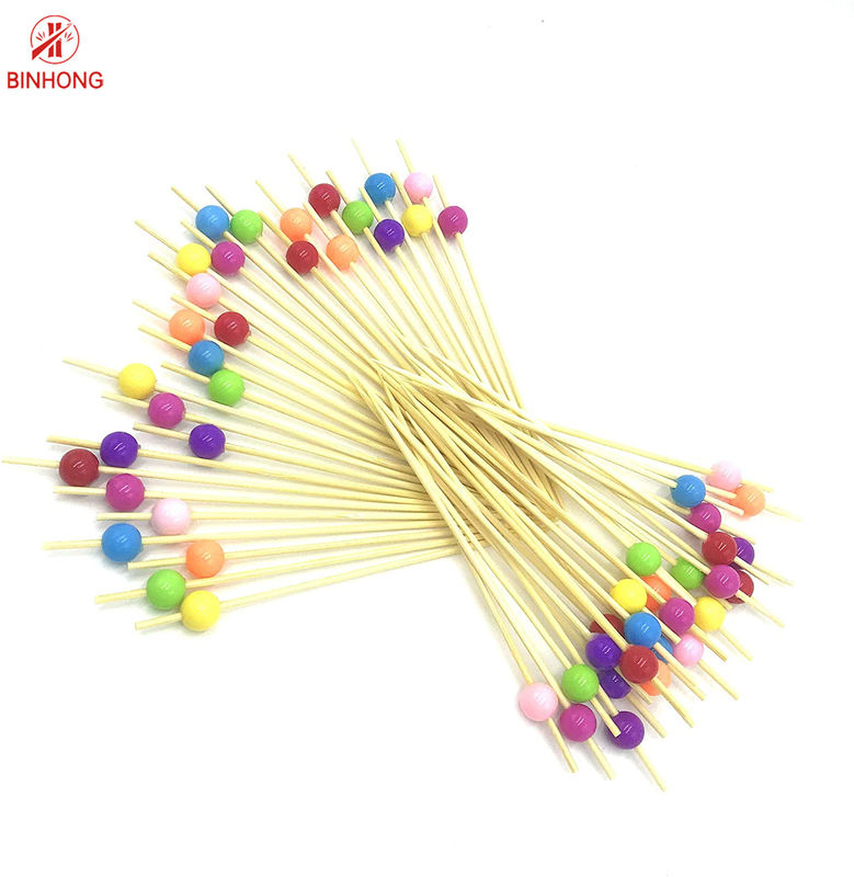 Tusuk Gigi Manik-manik 4.0mm Nan Ramah Lingkungan Bambu
