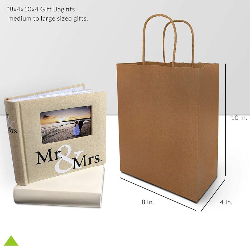 Kantong Kertas Kraft 80% PCW 8x4x10 "Ramah Lingkungan