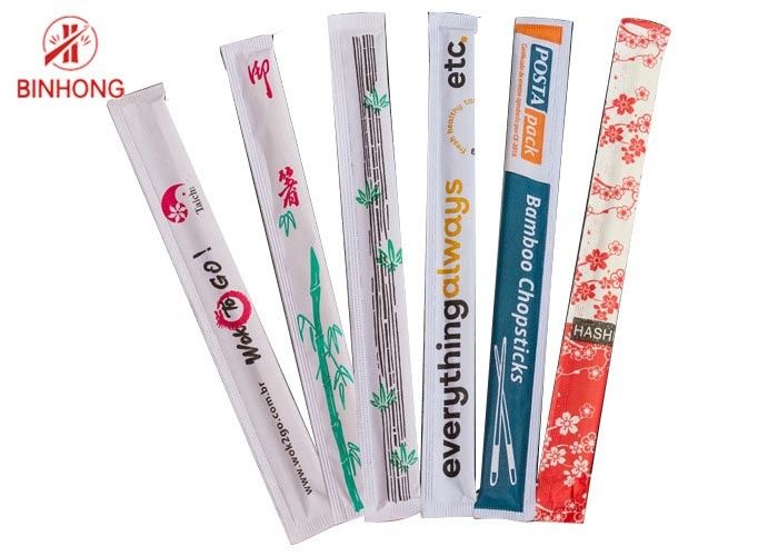 Sumpit Logo Kustom Tensoge Bambu yang Dibungkus Secara Individual 23cm