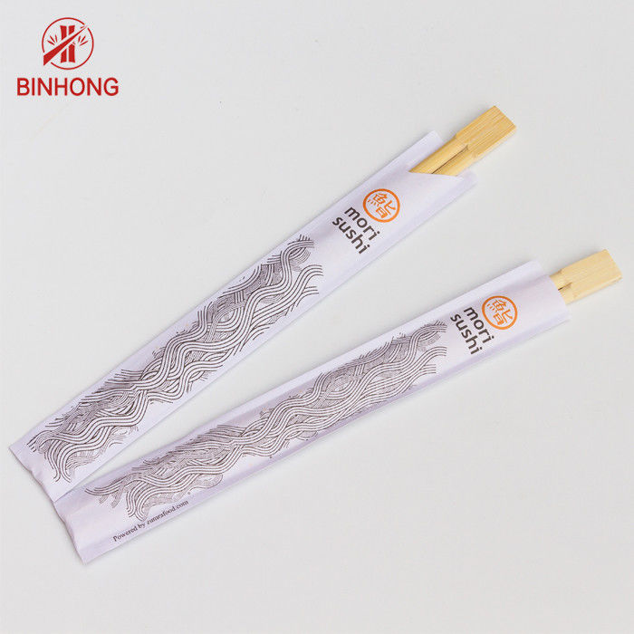 24CM TENSOGE Sumpit Bambu Sekali Pakai Dengan Setengah Kertas Dibungkus
