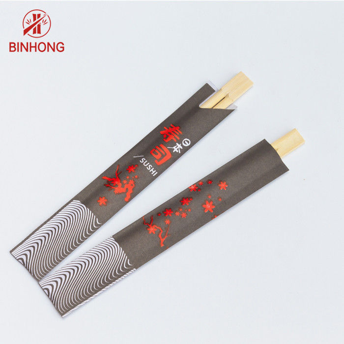 Sumpit Sushi Bambu 21cm Sekali Pakai Dengan Lengan Kertas