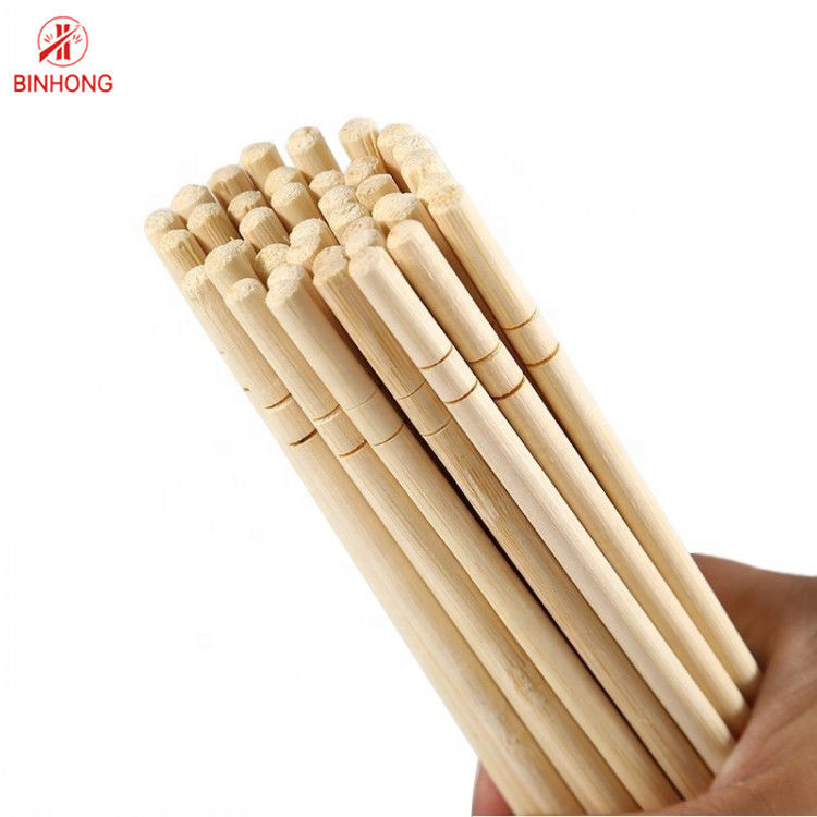 Teman Ramah Lingkungan Cina Sumpit Bambu Sekali Pakai Sumpit Bulat Alami 21cm