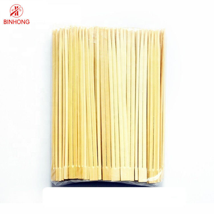 Twins Tensoge Round Natural Bamboo Sumpit Sekali Pakai Dengan Paket Kertas