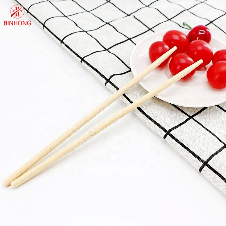 Teman Ramah Lingkungan Cina Sumpit Bambu Sekali Pakai Sumpit Bulat Alami 21cm