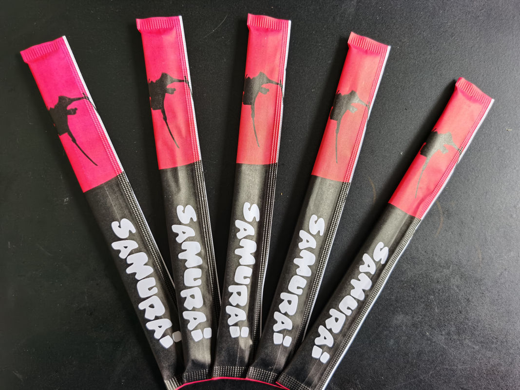 Kemasan Kertas Penuh 21cm Sumpit Bambu Kembar Sekali Pakai kualitas terbaik