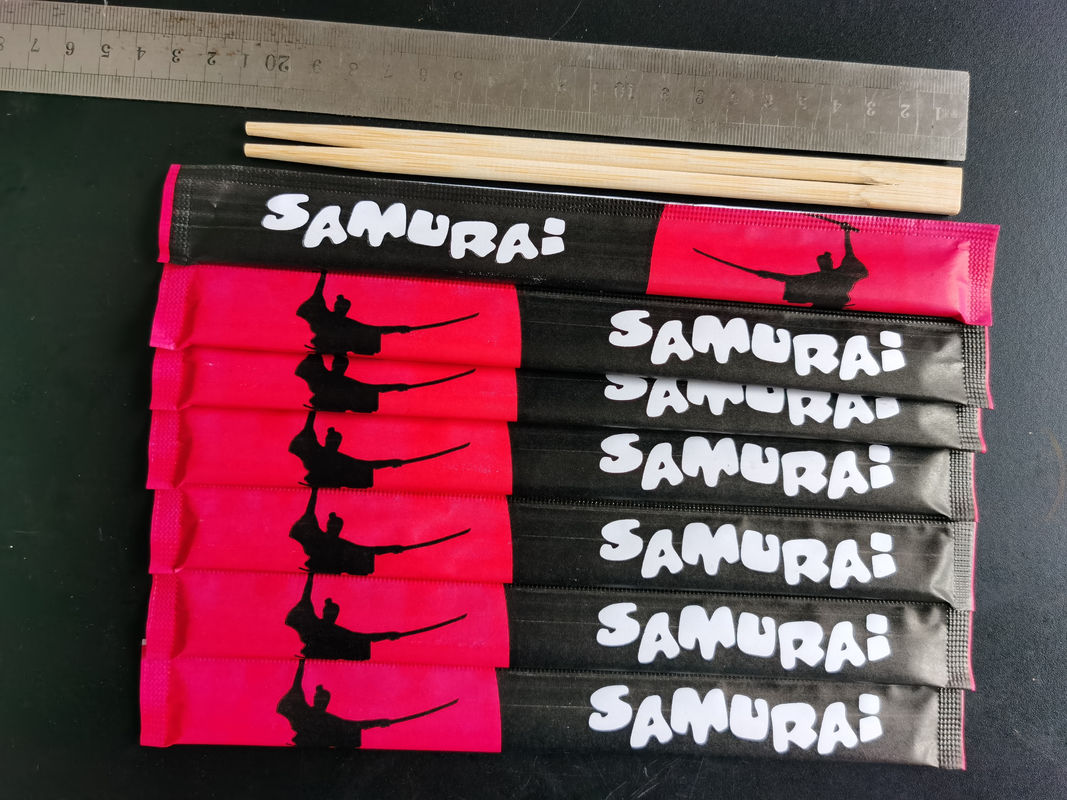 Kertas Segel Sumpit Bambu Bulat Cetak Penuh Sekali Pakai 21cm 23cm 24cm