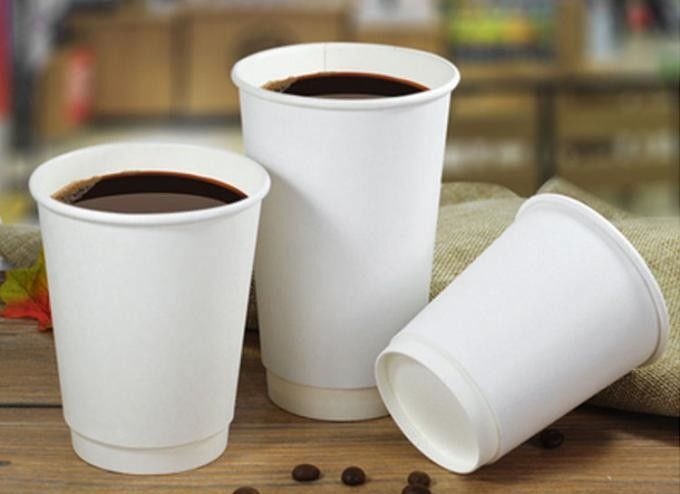 Cangkir Minuman Kopi Kertas Kraft Lapisan Ganda ISO9001 16oz Untuk Kafe