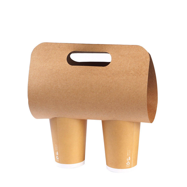 350g Kraft Single Double Cup Takeaway Coffee Cups Holder