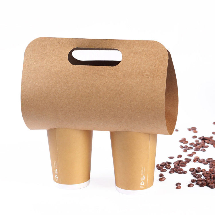 350g Kraft Single Double Cup Takeaway Coffee Cups Holder