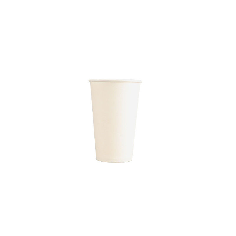12oz 60mm Bawah Dinding Tunggal Kopi Putih Cangkir Kertas Sekali Pakai Biodegradable