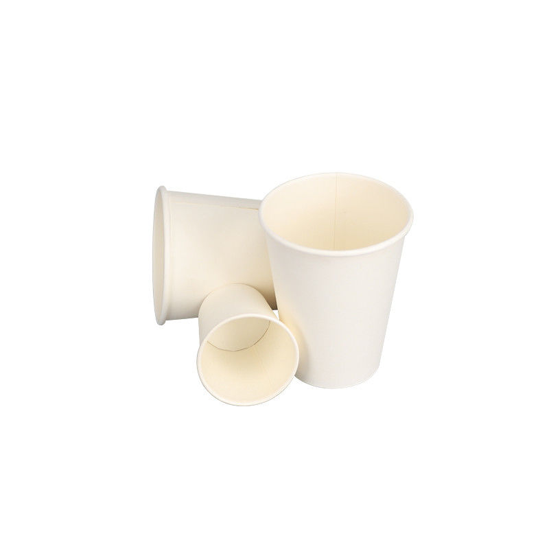 12oz 60mm Bawah Dinding Tunggal Kopi Putih Cangkir Kertas Sekali Pakai Biodegradable