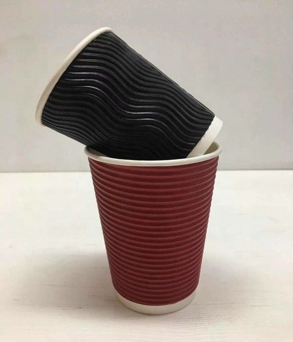 8oz Ripple Disposable Coffee Paper Cup Biodegradable