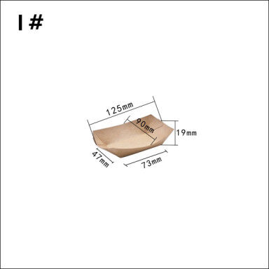 100280 530ml Wadah Perahu Kertas Kraft Untuk Bunga Nasi Ayam