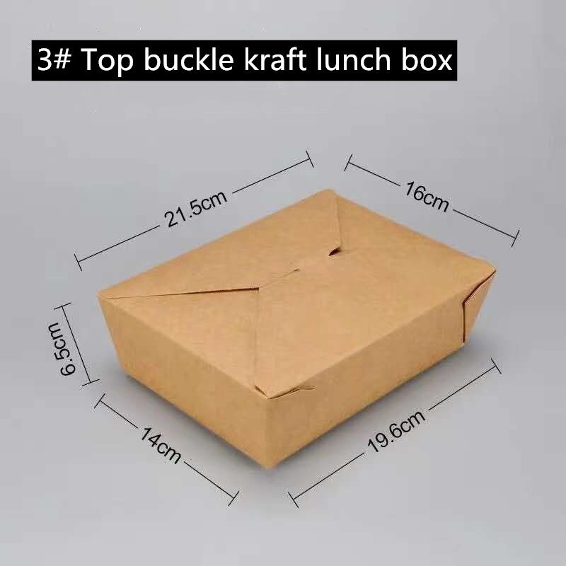 Kotak Kertas Kraft Coklat yang Dapat Dibawa Microwave 800 1400 1480 2000ml