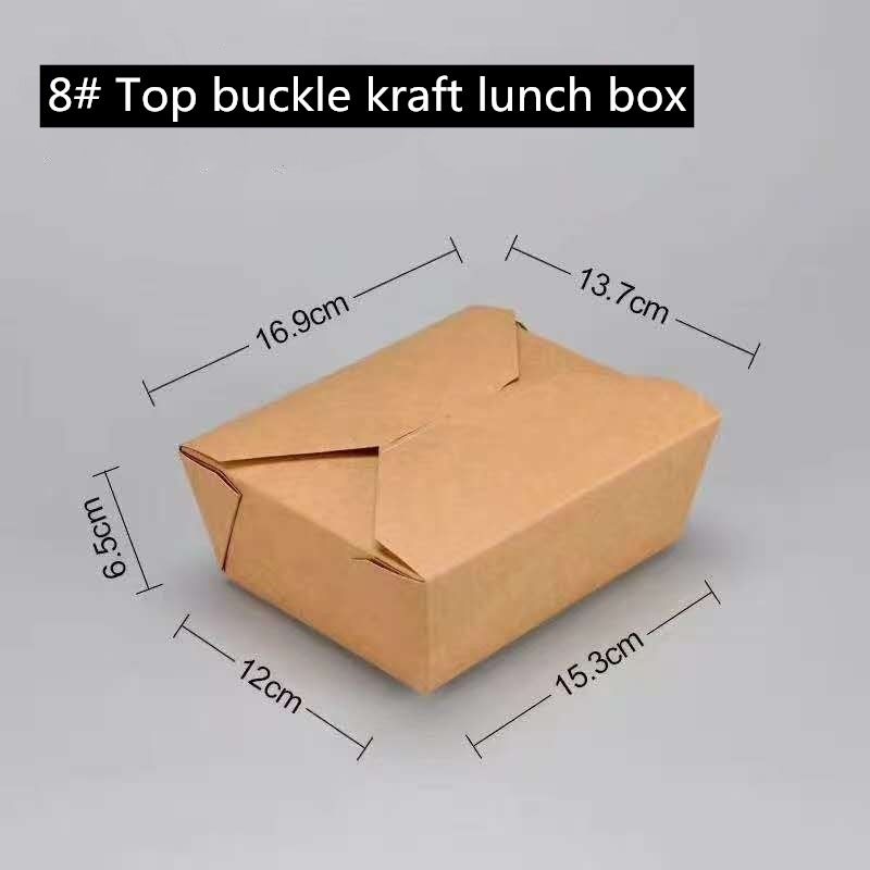 Kotak Kertas Kraft Coklat yang Dapat Dibawa Microwave 800 1400 1480 2000ml